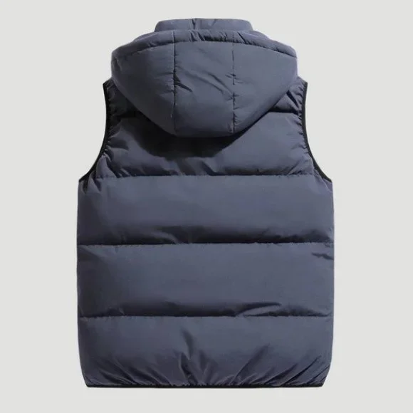 Navy Blue Mens Puffer Vest - Picture 2 of 4
